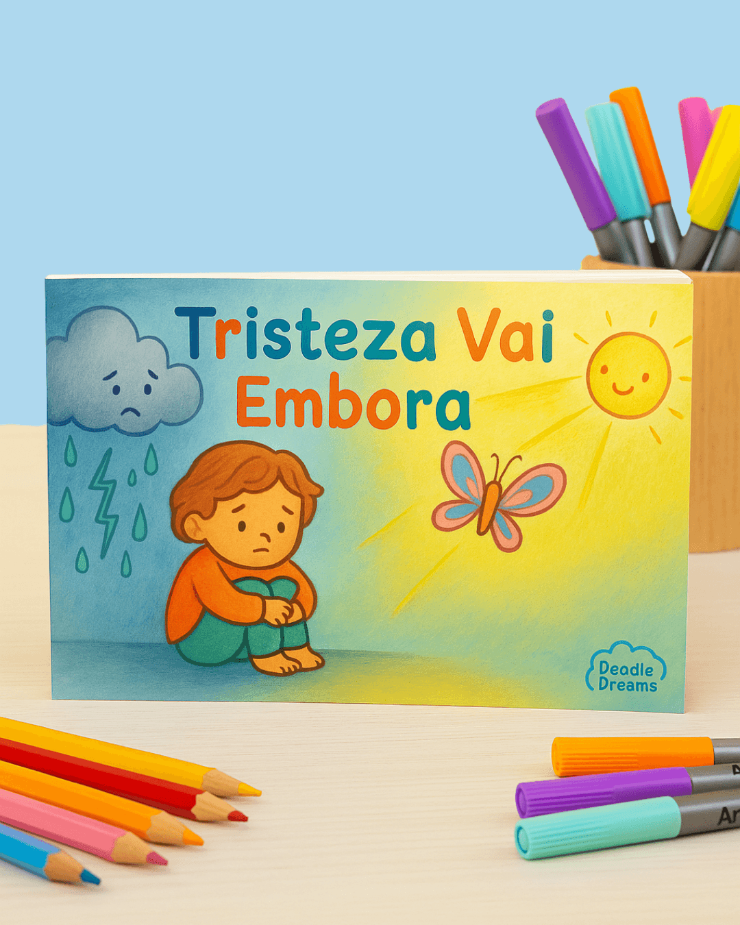 Livro de colorir Tristeza Vai Embora da Doodle Dreams